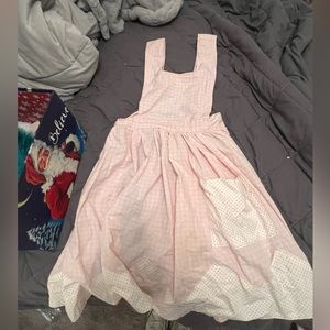 cute pink and white cooking apron